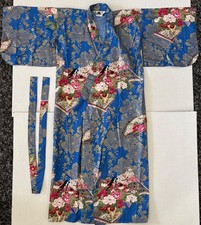 Japanese Traditional Kimono Blue Sakura Hime Princess MADE IN JAPAN