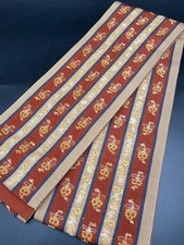 Kimono Konjaku Club Luxury Silk Obi Hakata Geometric Used Japan