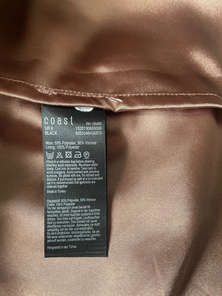 Coast A Line Brown black Size 6 Skirt - Image 2 of 4