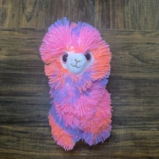 Llama Alpaca Fuzzy Multi Color Florescent 12" Plush Stuffed Animal Toy Very Soft