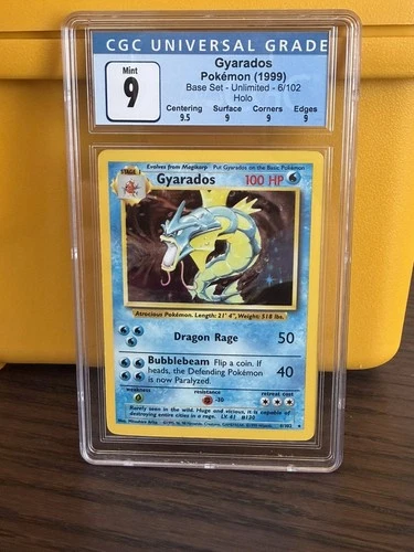 1999 Pokemon Gyarados CGC 9 Mint Holo #6 Base Set With SUBGRADES! Blue cert