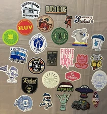Amazing Lot of 28 Dutch Bros Coffee Stickers Mad Chemist, Shark, MDA, Fight, GP