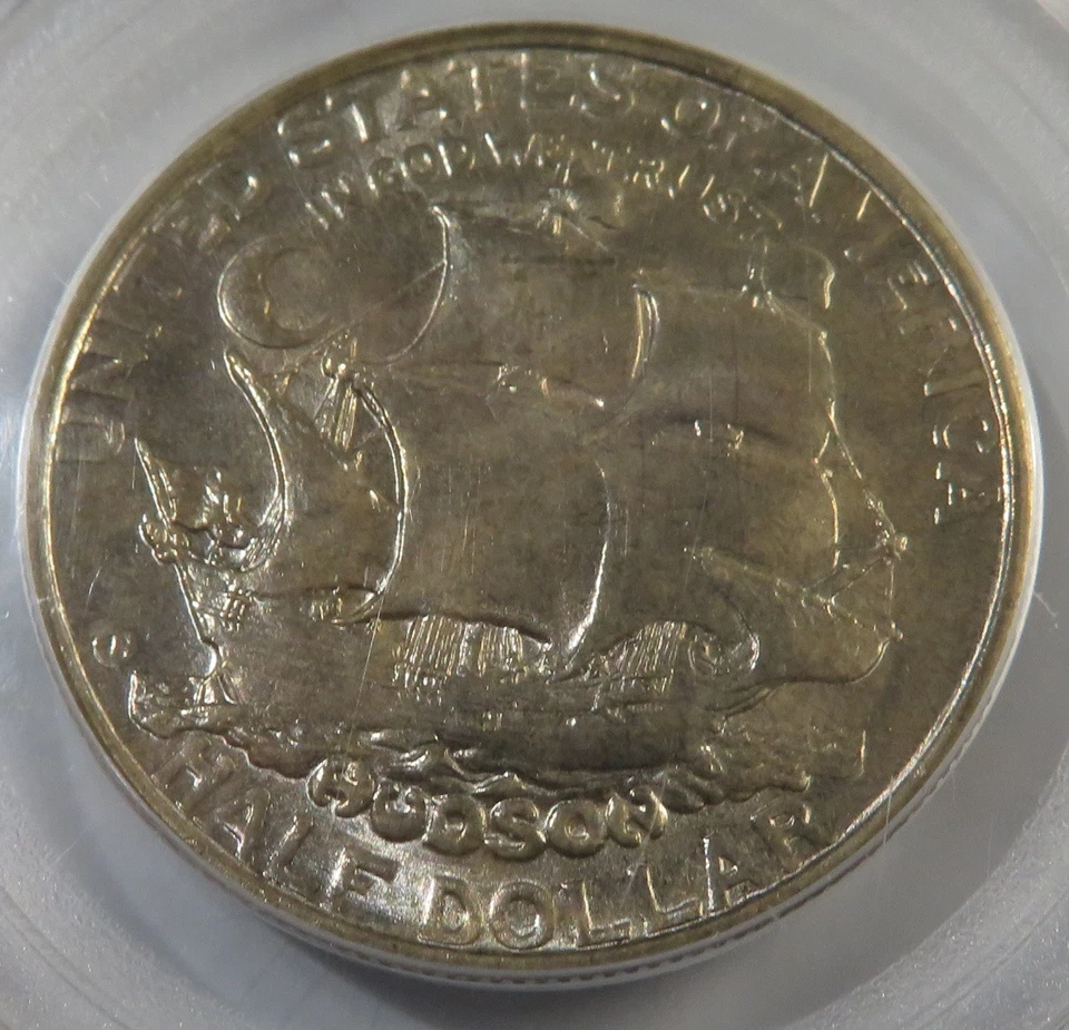 1935 - Hudson Commemorative Half Dollar - PCGS MS62 - Image 3 of 4
