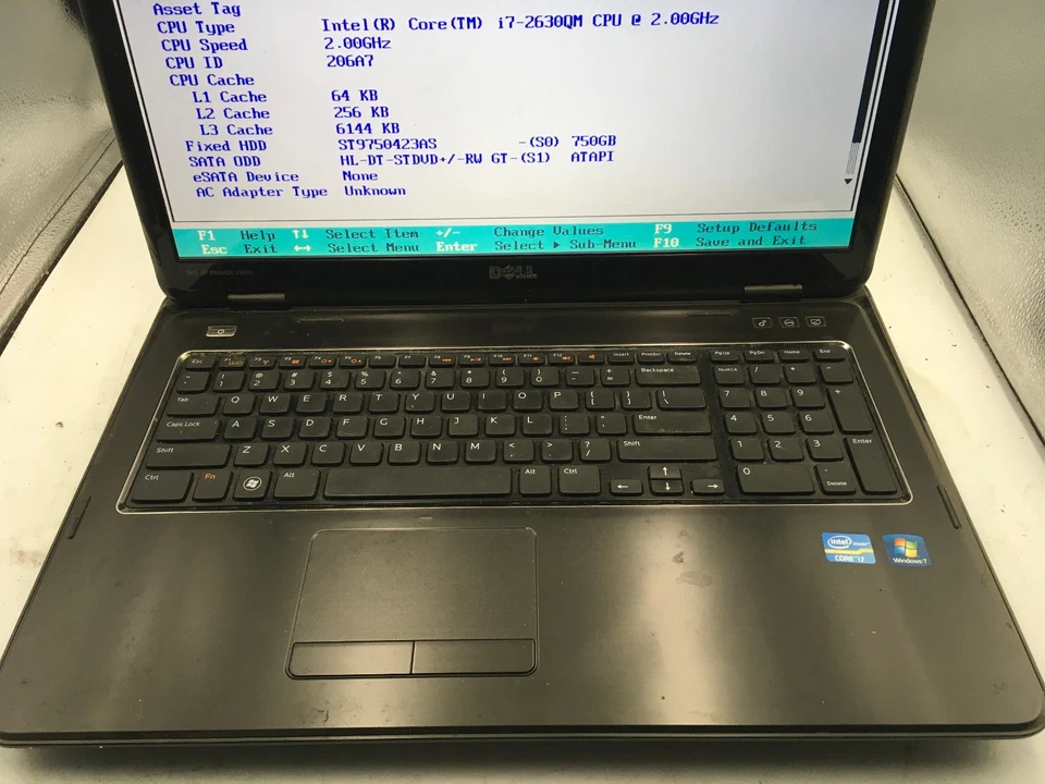DELL INSPIRON N7110 - BOOTS TO BIOS - INTEL I7 2630QM - 6GB RAM - 17" - READ -BB - Image 3 of 4