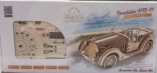 UGEARS Roadster VM-01 Wooden Model Kit 3D Puzzle Mechanical Car Assemble Me