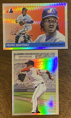 2025 Topps Chrome Platinum Pedro Martínez 2-Card Lot - Prizm & Double Header