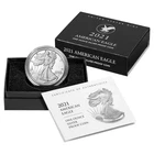 2021-W 1oz American Silver Eagle $1 Dollar Type 2 Proof Coin w/ Box & COA