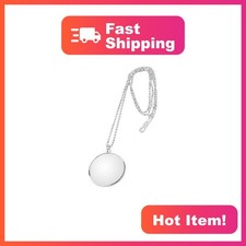 XJCXZJ 5X Monocle Necklace Magnifying Glass Silver