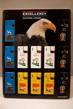 12pc VINTAGE LOT EXCELLENCY ELECTRONIC REFILLABLE BUTANE LIGHTERS W/ DISPLAY NEW