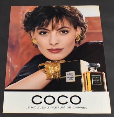1986 Print Ad Fashion Style Brunette Lady Coco Chanel Parfum Fragrance Perfume F