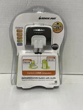 IOGEAR GCS22U 2-Port USB VGA KVM Switch with Audio, Built-in Cables - NEW SEALED