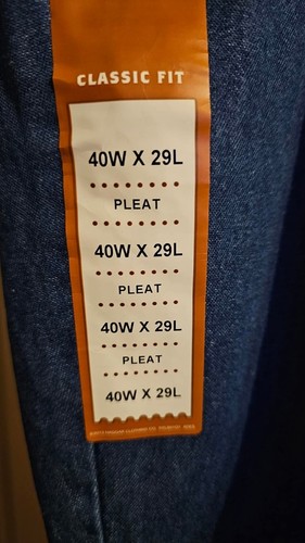 NWT Haggar Work To Weekend Classic Fit Comfort Waist Denim Pants Pleated Mens 40 - Bild 4 von 7