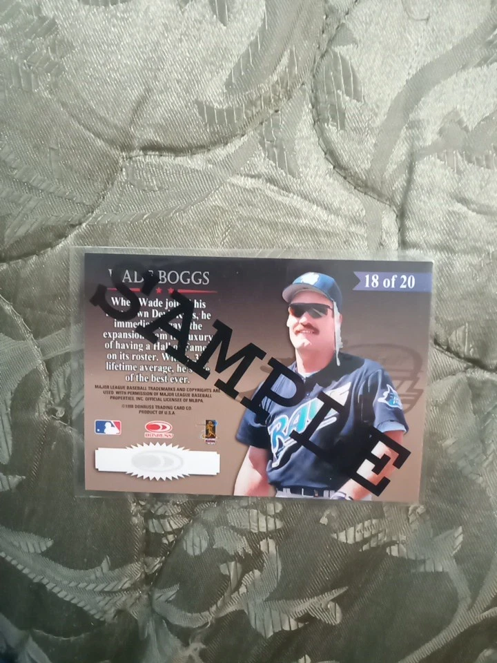 1998 Leaf Rookies & Stars Great American Heroes Samples Promo Wade Boggs #18 - Imagem 4 de 4