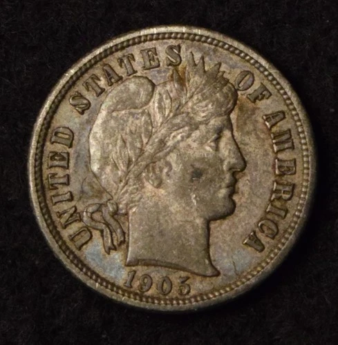 1905-S 10C BARBER SILVER DIME SAN FRANCISCO MINT COIN