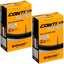 Race 28" Wide 700x25-32c Inner Tubes - 42mm Presta Valve Pack of 2 w/Conti S...