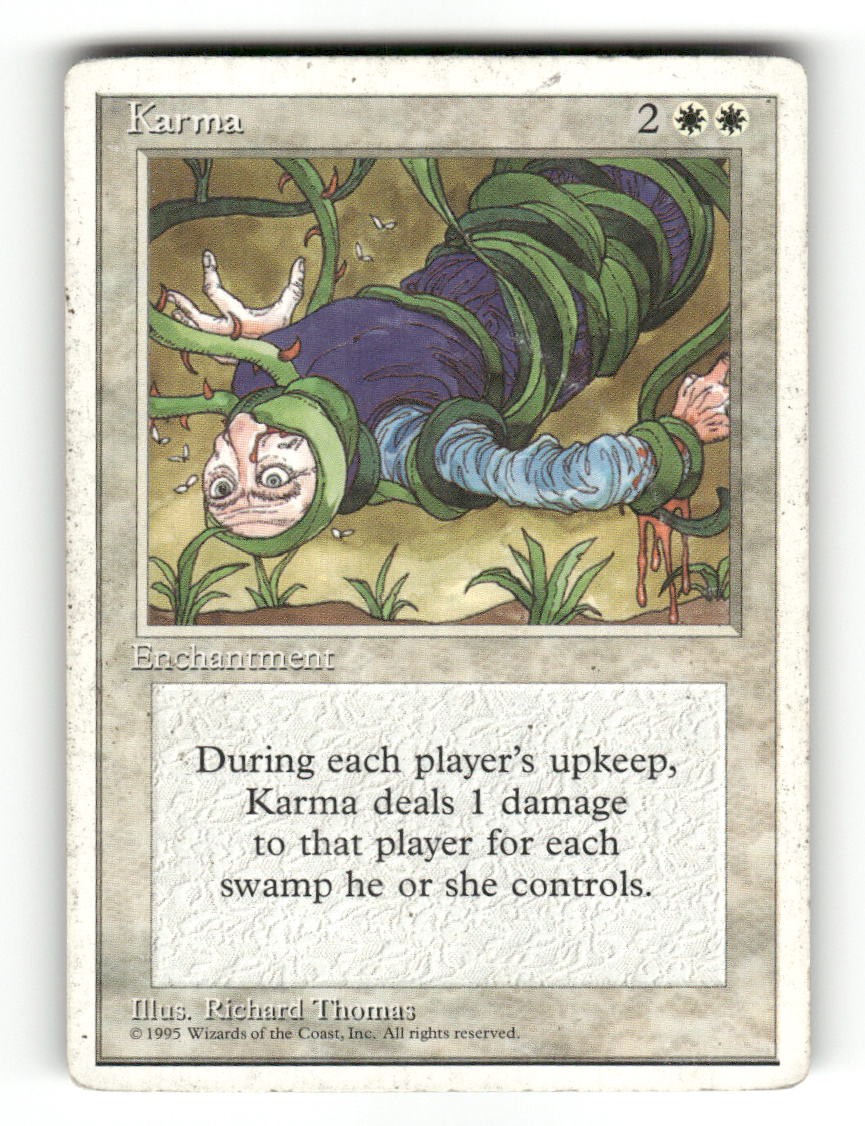 Karma Uncommon Fourth Edition Magic: The Gathering Near Mint