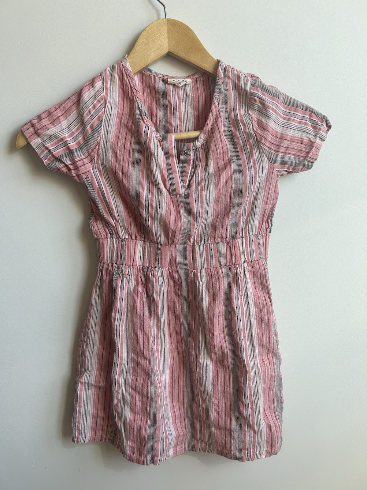 Noa Noa Miniature Toddler Dress Pink Striped Cotton Size 104 / 4Y