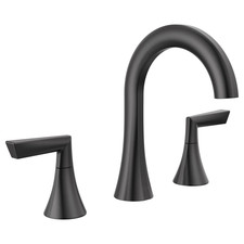DELTA Rinna Two  Handle Widespread Bathroom Faucet Matte Black 35874LF  BL NEW 8D 