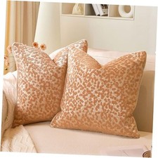 Fall Throw Pillow Covers 18x18 Set of 2 Rust Colored Autumn D-orange Bronze