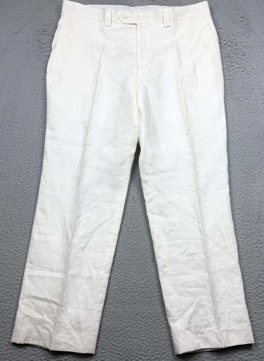 White Linen Pants for Men for Sale - eBay