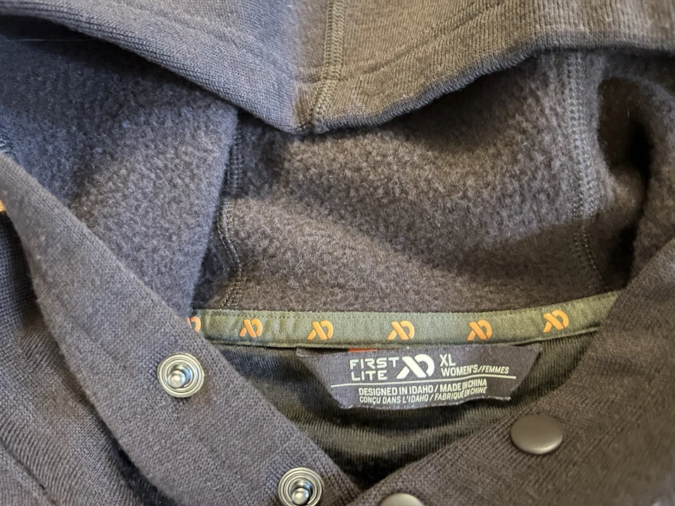 FIRST LITE Brown XL Women’s Furnace Hunting Hoody 350 Merino-X - Image 3 of 4