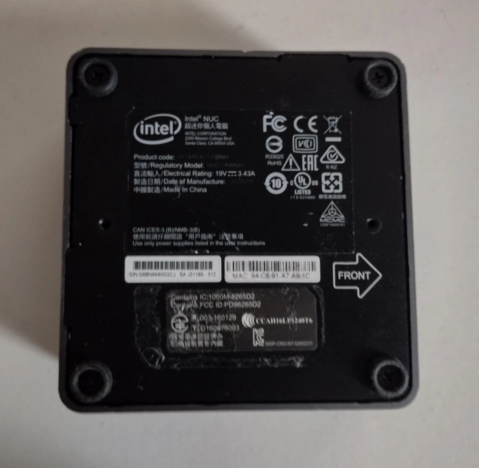 INTEL NUC NUC7i5BNH Mini PC i5 7260U 2.2GHz 8GB, 120GB SSD, Win 11,  PSU,  HDMI - Image 4 of 4