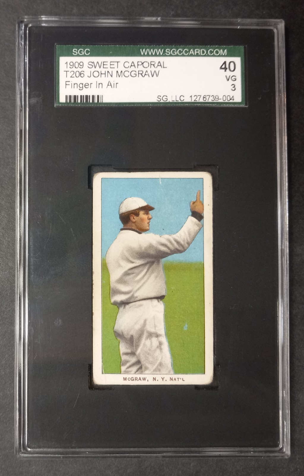 1909-11 T206 - John McGraw - HOF - Sweet Caporal 150/30 - SGC 3 VG