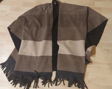 Eivissa Women Cape One Size Polyester Open Front Fringe Poncho ++