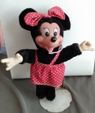 Vintage Minnie Mouse Plush Doll Rubber Face Hands