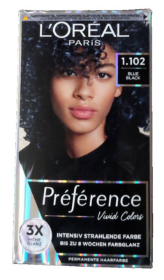 L'Oréal Paris Préférence Vivid Colors 1.102 BLUE BLACK Blauschwarz Haarfarbe
