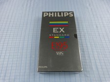 Cartuccia vuota VHS originale Philips EX Standard E195! Capacità 3h 15min! NUOVO! PAL