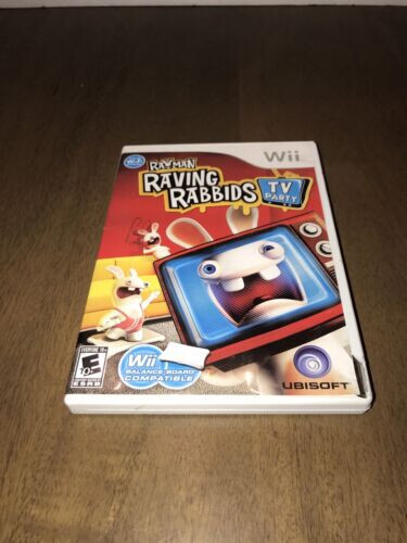 Rayman Raving Rabbids TV Party (Wii, 2008) COMPLETE Tested (7)@ - Picture 1 of 6
