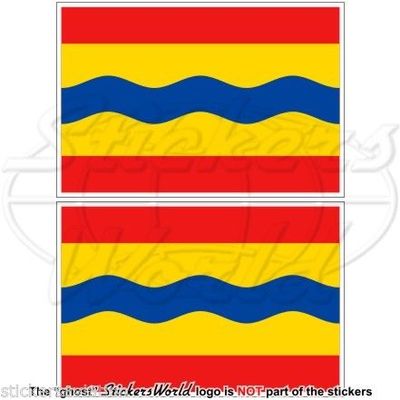 Lot De 2 Stickers Drapeau Zélande (Pays-Bas) - 100mm - Autocollants Voiture / Valise