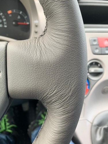 Coprivolante su misura per Fiat Panda 169 vera pelle da cucire a mano ago e filo - Imagen 4 de 6