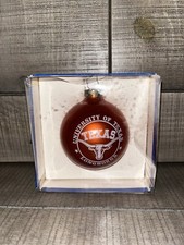 Topperscot Texas Longhorn Glass Christmas Ornament Sports Collector Series