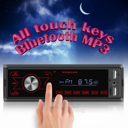 Radio para automóvil estéreo Bluetooth 1 Din FM USB Aux-in reproductor de MP3 - Picture 11 of 20