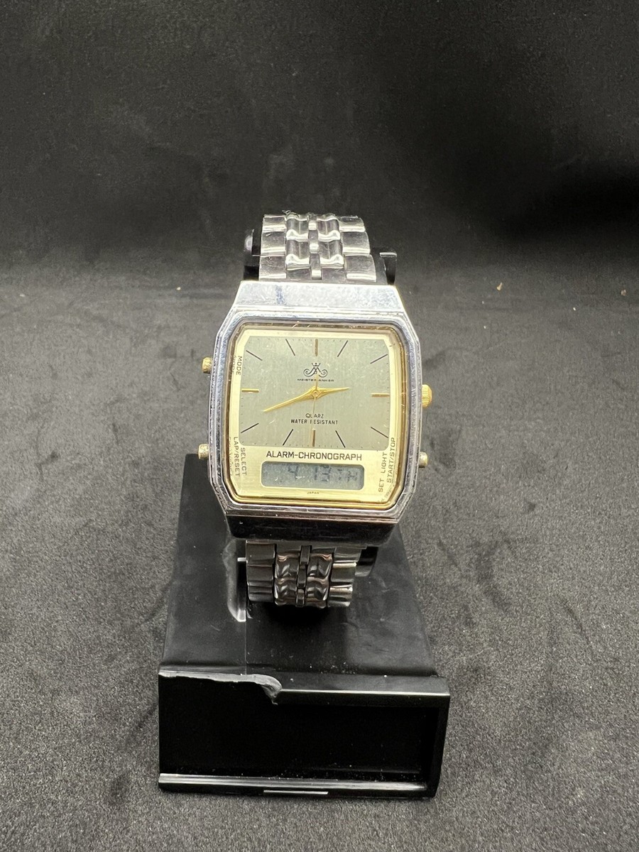 VINTAGE GERMANY MEN'S ANA-DIGI ALARM CHRONOGRAPH QUARTZ WATCH  