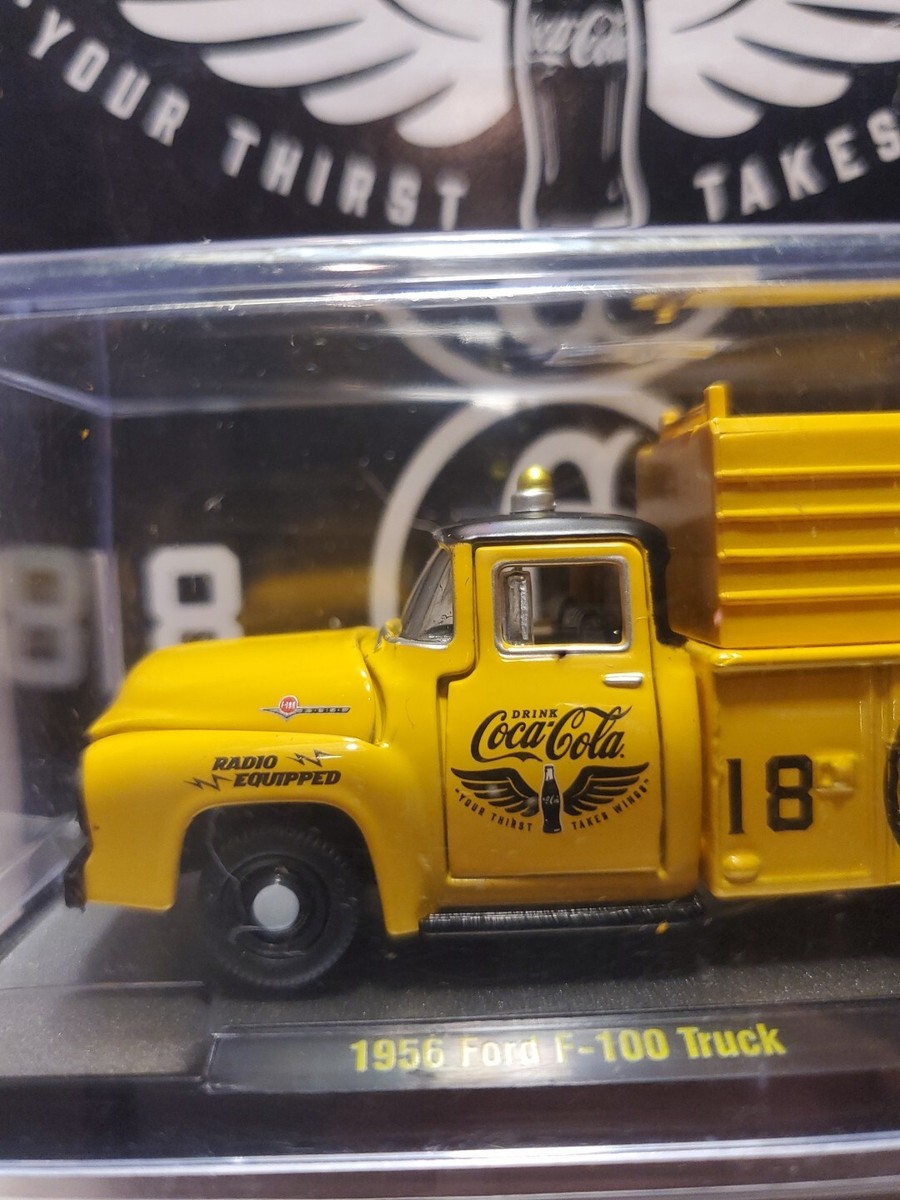 M2 Machines 1:64 Coca Cola ​​​1956 Ford F-100 Truck Yellow