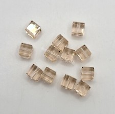 Swarovski Crystal Silk Faceted Cube 5601 Beads; 4mm 12pc or 6mm 6pc 