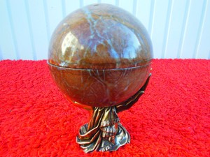 Détails Sur Urne Funéraire Cinéraire Cendres Crémation Pour Chien Ou Chat Sphère En Albâtre