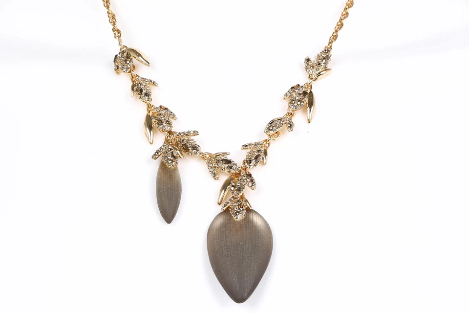 Alexis Bittar 283680 女式金色米色 Lucite Statement 项链 16-18.5 — 第 4/4 张图片