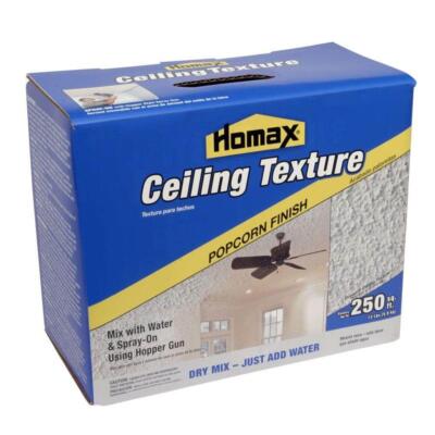 Homax Popcorn Ceiling Texture Dry Mix 13 lb White Spray Repair 250 sqft