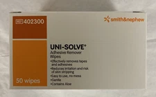 SMITH AND NEPHEW #402300, Uni Solve Adhesive Remover Wipes, 50/Box