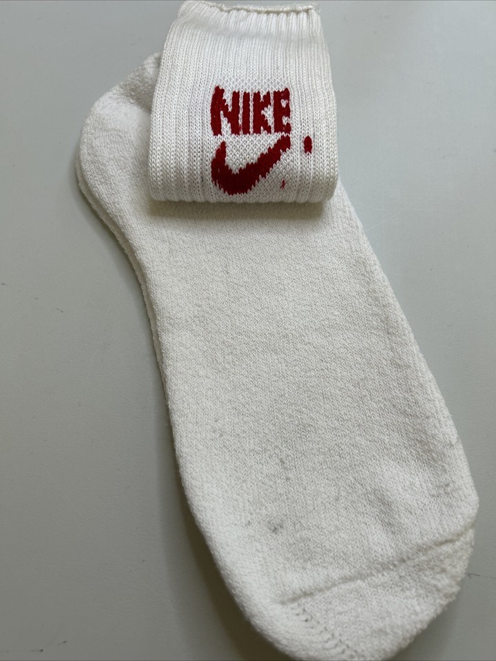 1980s Vintage Mens Red Nike Tube Sock Cotton Blend Size 1013 eBay