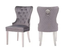 Simba Velvet Dining Chair (Dark Gray)