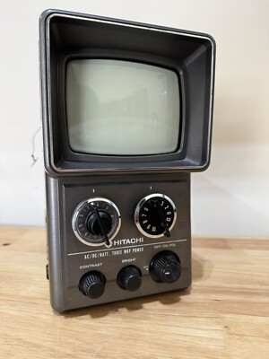 Vintage 1979 Hitachi K-1100 Portable Television IC Solid Vintage 1979 Hitachi K-1100 Portable Television IC Solid