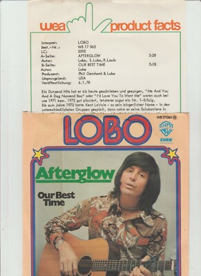 7 ''  Lobo    -    Afterglow - rar mit Info  Sheet  Promo Info 