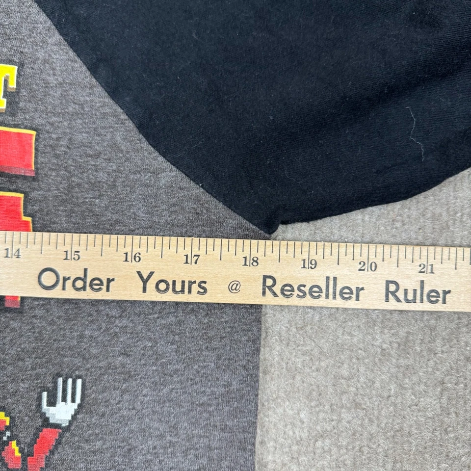 Five Nights at Freddys T Shirt Youth Size L Gray Long Sleeve Baseball Raglan Boy - Image 4 of 4