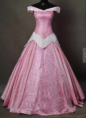 Princess Aurora Adult Costume Sleeping Beauty Cosplay Pink Dress