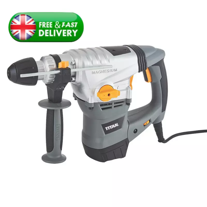 Titan TTB278SDS 6.3Kg Corded SDS Plus Drill 1500 8J 230 240V Hammer Chisel Case